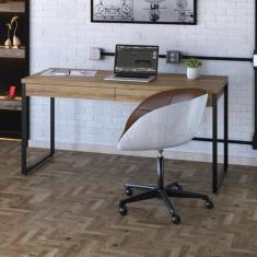Escrivaninha Mesa Escritório Kuadra 2 Gavetas 150cm Industrial Lâmina 