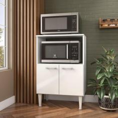 Balcão 2 Portas para Forno e Micro-Ondas Felllicci - Branco - Fellicci