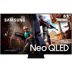 Smart TV 65" Neo QLED 4K Samsung Gaming 65QN90B, Mini Led, Painel até 120hz, Processador com IA, Som em Movimento, Tela sem limites, Design slim