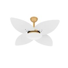 Ventilador Teto Winds Dourado Potente Sala 4 Pás Ventax 110V