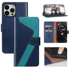 CIVICASE Capa carteira para iPhone 14 Pro Max, capa flip de couro [bloqueio RFID] Suporte para cartão de crédito Folio Suporte magnético TPU à prova de choque Capa de cor correspondente para iPhone 14