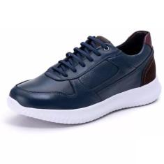 Tênis Masculino Ultra Leve Comfort Ref: 3024Couro Natural - Ranster, A