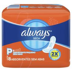 Absorvente Always Super Proteção Seca sem Abas - 8 unidades
