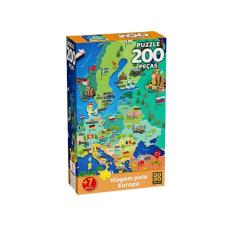 Quebra Cabeça 200 Peças Viagem Pela Europa - Grow