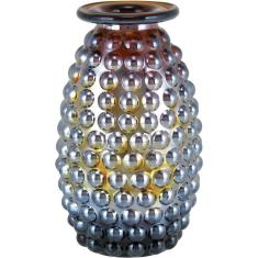 Maou Vaso 12X8X8Cm Vidro Marrom Lustrado