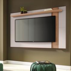 Painel Extensível Para Tv Até 60 Polegadas 1 Prateleira Leme Colibri Off White-freijó