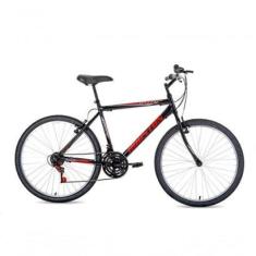Bicicleta Houston Foxer Hammer V-Brake Preta Aro 26 21v-Unissex