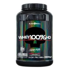 Whey 100% hd black skull - 900g (wpc, wpi e wph) - CAVEIRA PRETA, 900g