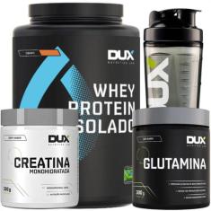 Whey Dux Isolado 900g + Creatina Pura 300g + Glutamina Pura 300g + Coq