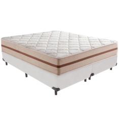 Cama Box Branco E Colchão Classic 26 Cm Molas Ensacadas Queen Anjos