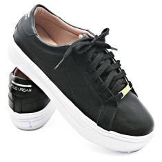 Tenis Casual Feminino Sapatenis Polo Urban Couro Legítimo Confortável-Unissex