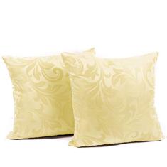 Jogo 2 Capa Almofada Decorativa Perola Jacquard 40x40 Zíper