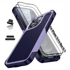 ymxdmd Capa resistente para Apple iPhone 13 Pro Max de 6,7 polegadas, 4 cantos com airbags [proteção contra quedas de 3,6 metros], capa antiderrapante texturizada com suporte à choque, carregamento