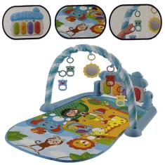 Tapete De Atividade Bebê Interativo Brinquedo Educativo Azul - Color B