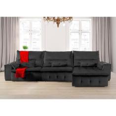 Sofá Fusion 3.60m Elétrico com USB e Vibro Massagem - Sofisticato, pre