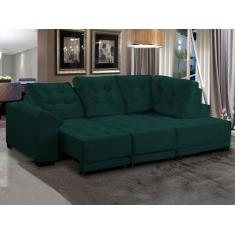 Sofá Chaise Canto 5 Lugares 250 Cm Mola Bonnel Retrátil D26 Cama Luxur