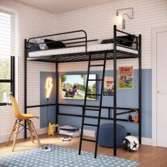 Beliche Suspenso de Ferro Solteiro - Nick Preto