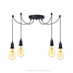 Lustre Aranha Com 4 Pendentes