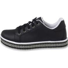 Tênis casual infantil feminino sola alta com detalhe conforto criança 