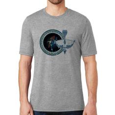 Camiseta Signo Sagitário Astrologia - Foca na Moda, Cinza, P