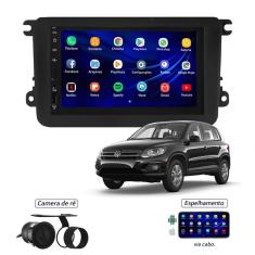 Kit Central Multimídia Mp5 Mp8 Volkswagen Tiguan 2012 até 2016 - Preto