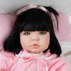 Boneca Bebê Reborn Menina Realista com 16 Acessórios