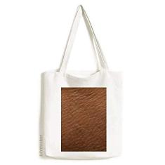 Bolsa de lona de couro marrom com design abstrato bolsa de compras casual