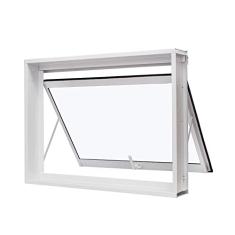 Janela de Aço Maxim-ar 60x80cm Vidro Liso Qualitysol Ramassol Branco