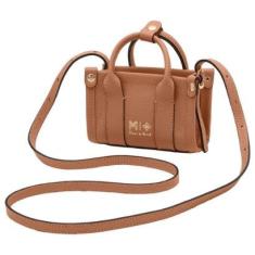 Bolsa de Couro Mariart Nano Acácia-Feminino