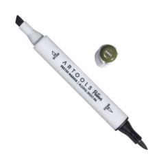 Marca Texto Artools Pictom Pontas Broad e Brush Verde G554