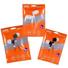 Fone De Ouvido Key Oex Cinza Branco E Preto Fn101 - Csl Importadora Lt