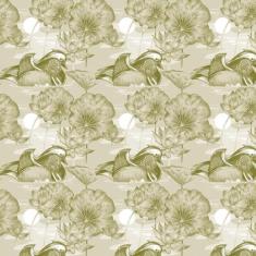 Papel De Parede Pato Lagoa Flores E Lua Autocolante Lavável - LRP