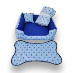 caminha pet cama pra cachorro médio até 12kg  kit pet cama +edredom e 