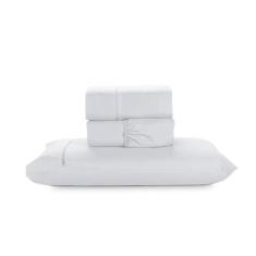 Jogo de Lençol Solteiro Micropercal Elegante 200 Fios Ponto Palito 3 P