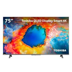 Smart TV QLED 75" 4K Toshiba 75C450NS Google TV 3 HDMI 2 USB Wi-Fi - TB037M