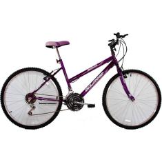 Bicicleta Feminina Aro 26 18 Marchas Dalia Violeta