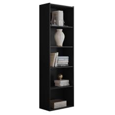 Estante Livreiro Luiza com Prateleiras - ajl Móveis Preto