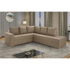 Sofá De Canto Com Chiase Lado Direito Laura Yescasa Bege