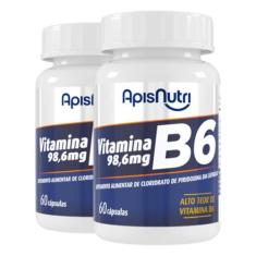 Kit 2 Vitamina B6 Apisnutri 60 Cápsulas