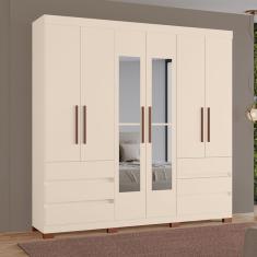 Guarda-Roupas Panamá 100% MDF Tuboarte 6 Portas 6 Gavetas e Espelho