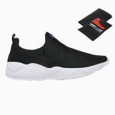 Tênis Masculino Esporte Sem Cardaço Academia Corrida Dia a Dia + Carteira-Masculino