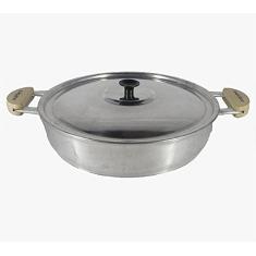 Frigideira Alumínio Polido Alça Meia Lua Pomel Baquelite 40 Cm