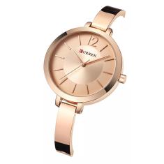 Relógio Feminino Dourado Rose Curren Luxo Pulseira Metálica