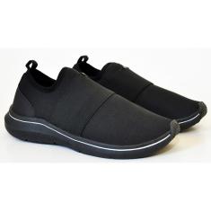 Tênis Preto Infantil Esport Elástico Confort Modar Sliper On-Masculino