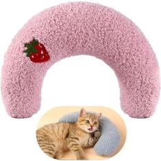 Travesseiro calmante para cães, Travesseiro calmante para pescoço de cachorro para cães pequenos em forma de U para gatos Travesseiro calmante para cabeça de animal de estimação Travesseiro ultra maci