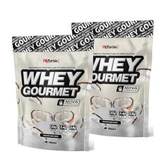 Kit 2X Whey Protein Gourmet 907g Refil - FN Forbis Nutrition (Único, Iogurte de Coco)