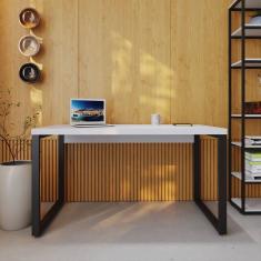 Escrivaninha Yon Operacional 135x70x75 Branco/Preta