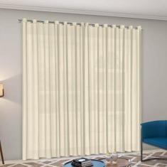 Cortina Voil Priori Sala Quarto 4,00x2,80 Ilhós Cromado - Paulo Cezar 