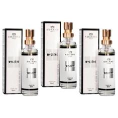 Perfume Feminino Amakha Paris Mystere 15ml - Kit 3 Unid.