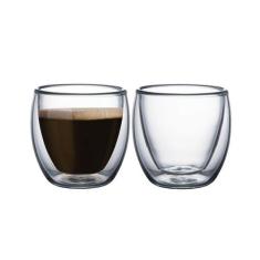 Conjunto de xicaras para cafe com vidro duplo 2 pecas tramontina